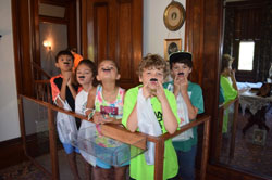 Campers used clues like mustache erasers to solve the case of missing cookies.