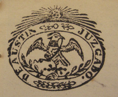 The seal of the juzgado (court) of Austin.