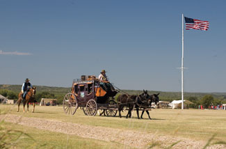 Stagecoach at Fort Griffin.