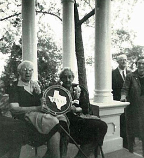 Lala Long and Sallie Lee Lightfoot at the Maxey House Historical Marker Ceremony, 1964.