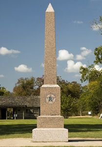 An obelisk at the site honors Stephen F. Austin.