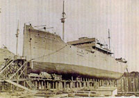 The Utina, one of the wooden steamships  built during World War I that eventually  sank in Texas waters.