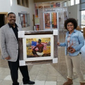 Presentation of Juneteenth painting and sculpture