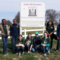 Junior Historians from Hopewell Middle School at Union Hill Cemetery