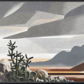 Thumbnail of Tom Lea painting of desert scene with cactus