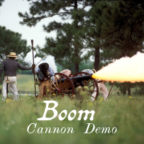graphic of a cannon being fired; text reads: boom cannon demo
