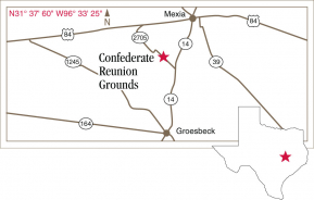 Driving map to Confederate Reunion Grounds.