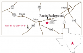 Driving map of Fannin Battleground.