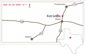 Driving map to Fort Griffin.