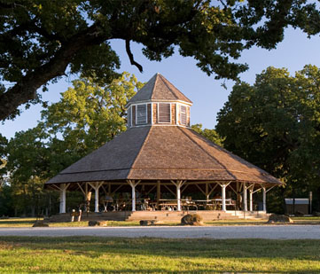 The historic pavilion.