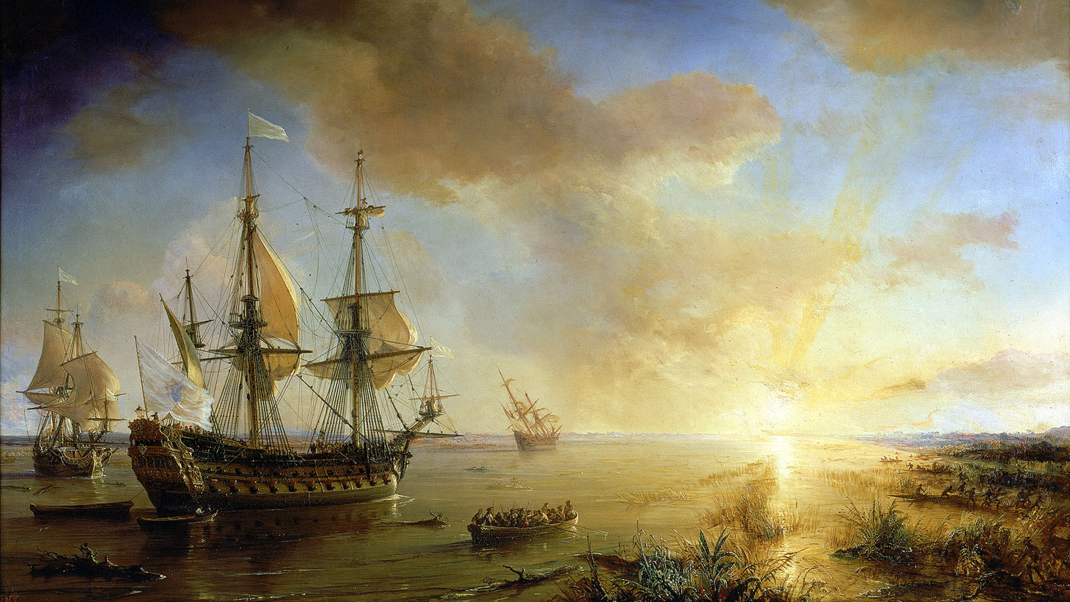 Painting of the La Belle ship