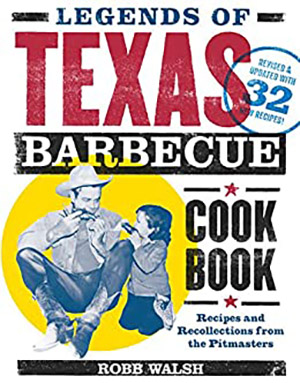 Picture of a cook book titled "Legends of Texas Barbecue" 
