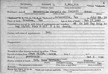 Picture of a registration card 