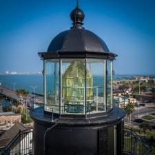 Closeup of the Port Isabel Lighthouse lens