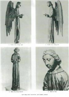 Drawing of a statue of an angel 