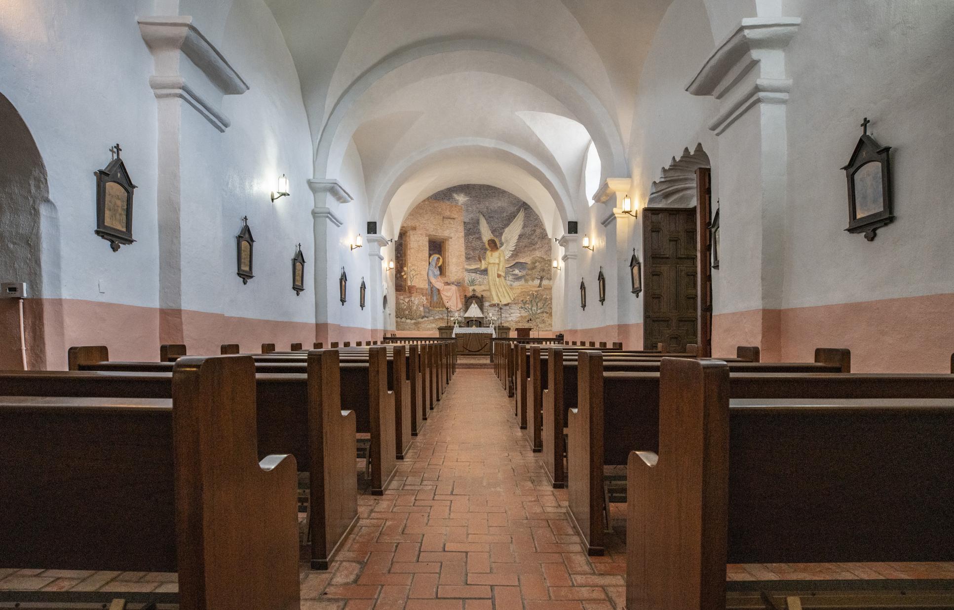 Inside the chapel at Presidio la Bahia