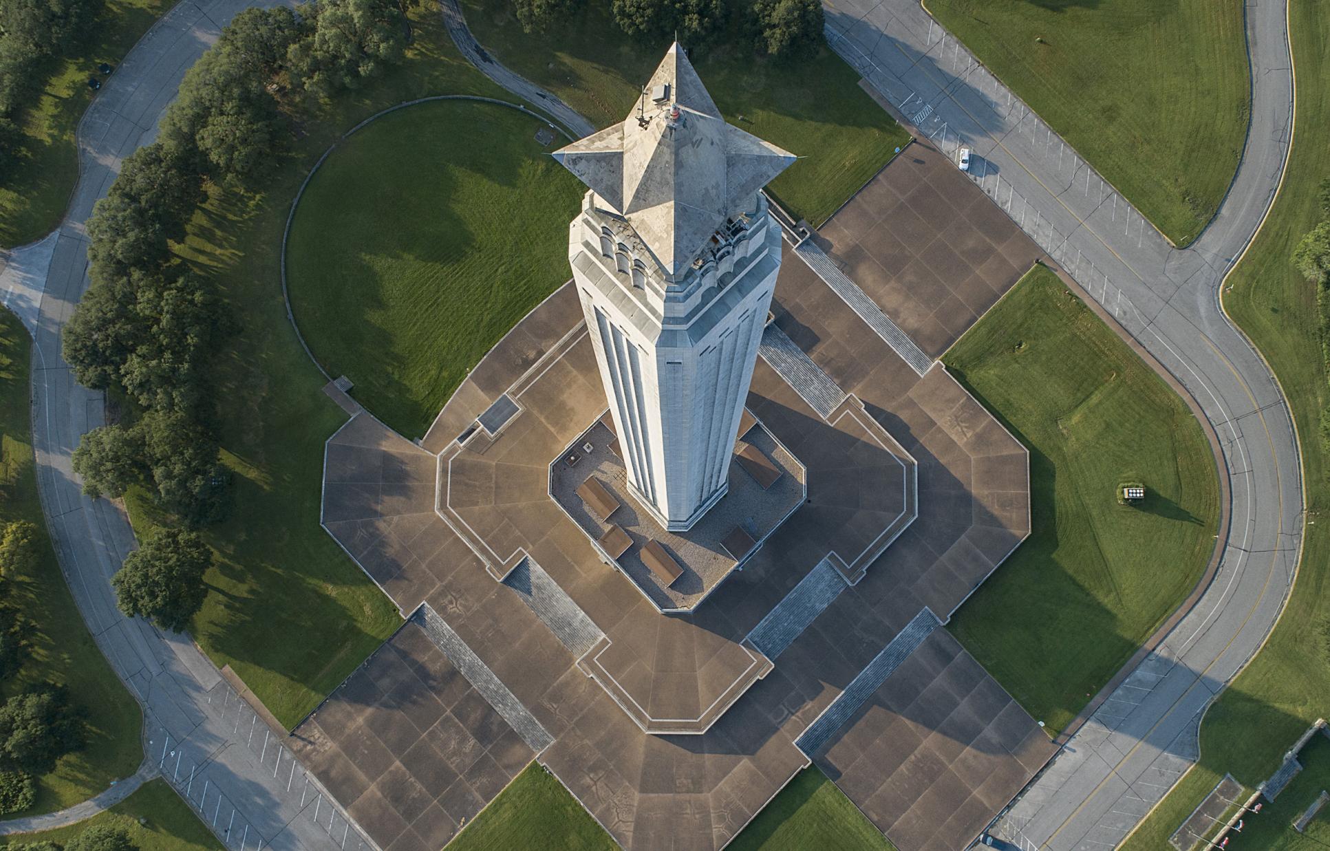Aerial photo of San Jacinto monument
