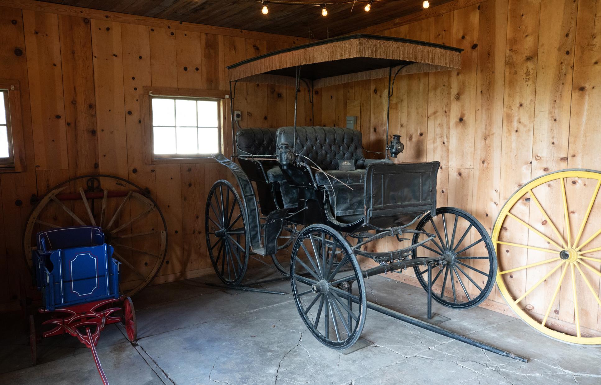 Carriage in the barn at Varner Hogg Plantation